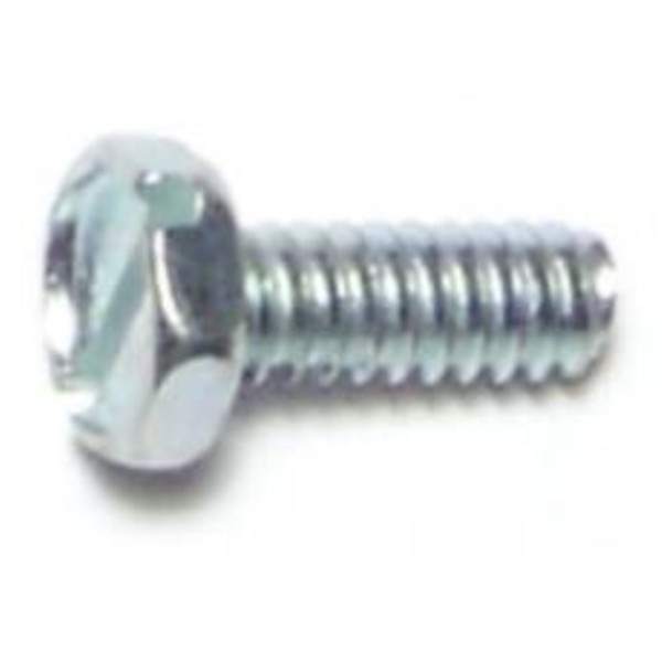 Midwest Fastener #6-32 x 3/8 in Slotted Hex Machine Screw, Zinc Plated Steel, 40 PK 65541